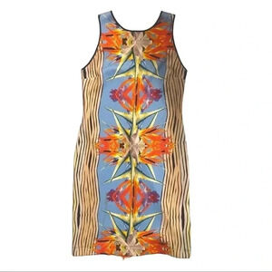 Clover Canyon Print Sleeveless Low Scoop Back Neoprene Dress, S​